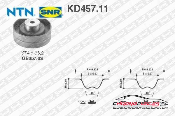 Achat de SNR KD457.11 Kit de distribution pas chères