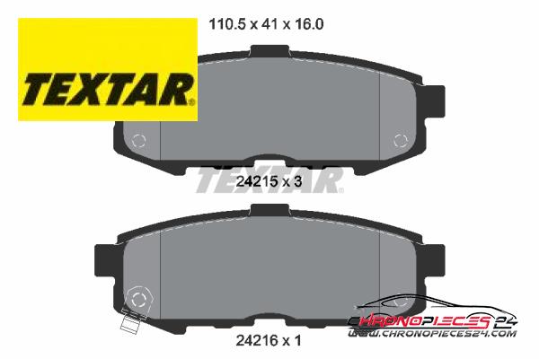 Achat de TEXTAR 2421501 Kit de plaquettes de frein, frein à disque pas chères
