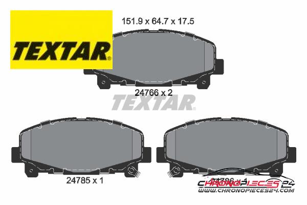 Achat de TEXTAR 2476601 Kit de plaquettes de frein, frein à disque pas chères